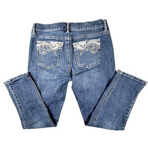 White House Black Market Womens Crop Jeans Back Bling Pockets size 2  JH1193
